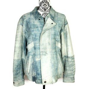 Vintage Leather Bomber Jacket XL Mirage Aviator
